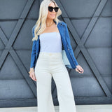 Cropped Straight Leg Pants In Bone - Infinity Raine