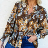 ee:some Tops - Blouses Floral Blouse In Mocha Bloom