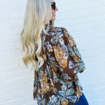 ee:some Tops - Blouses Floral Blouse In Mocha Bloom