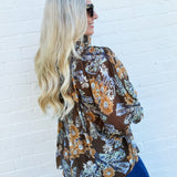 ee:some Tops - Blouses Floral Blouse In Mocha Bloom