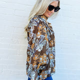 ee:some Tops - Blouses Floral Blouse In Mocha Bloom