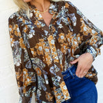 ee:some Tops - Blouses Floral Blouse In Mocha Bloom