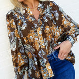ee:some Tops - Blouses Floral Blouse In Mocha Bloom