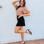 ee:some Tops - Blouses Sheer Floral Puff Sleeve Blouse In Coco