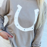 ee:some Tops - Sweatshirts Horseshoe Pullover In Almond Milk