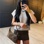 Effortless Cable Knit Sweater Tank In Grey Beige - Infinity Raine