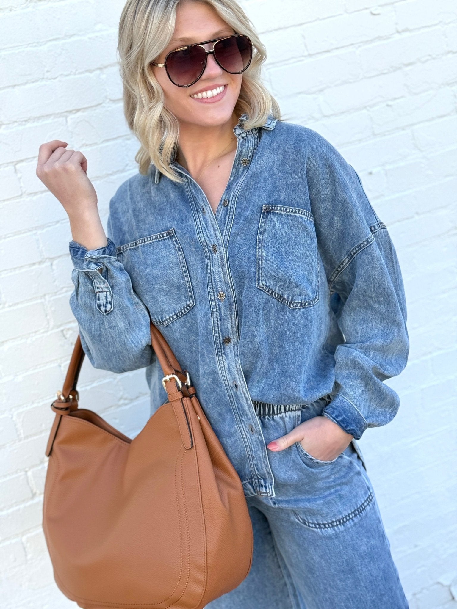 Eloise Large Tassel Hobo Bag In Brown - Infinity Raine