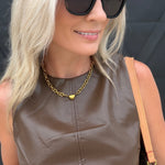 Ember Shift Dress In Brown - Infinity Raine