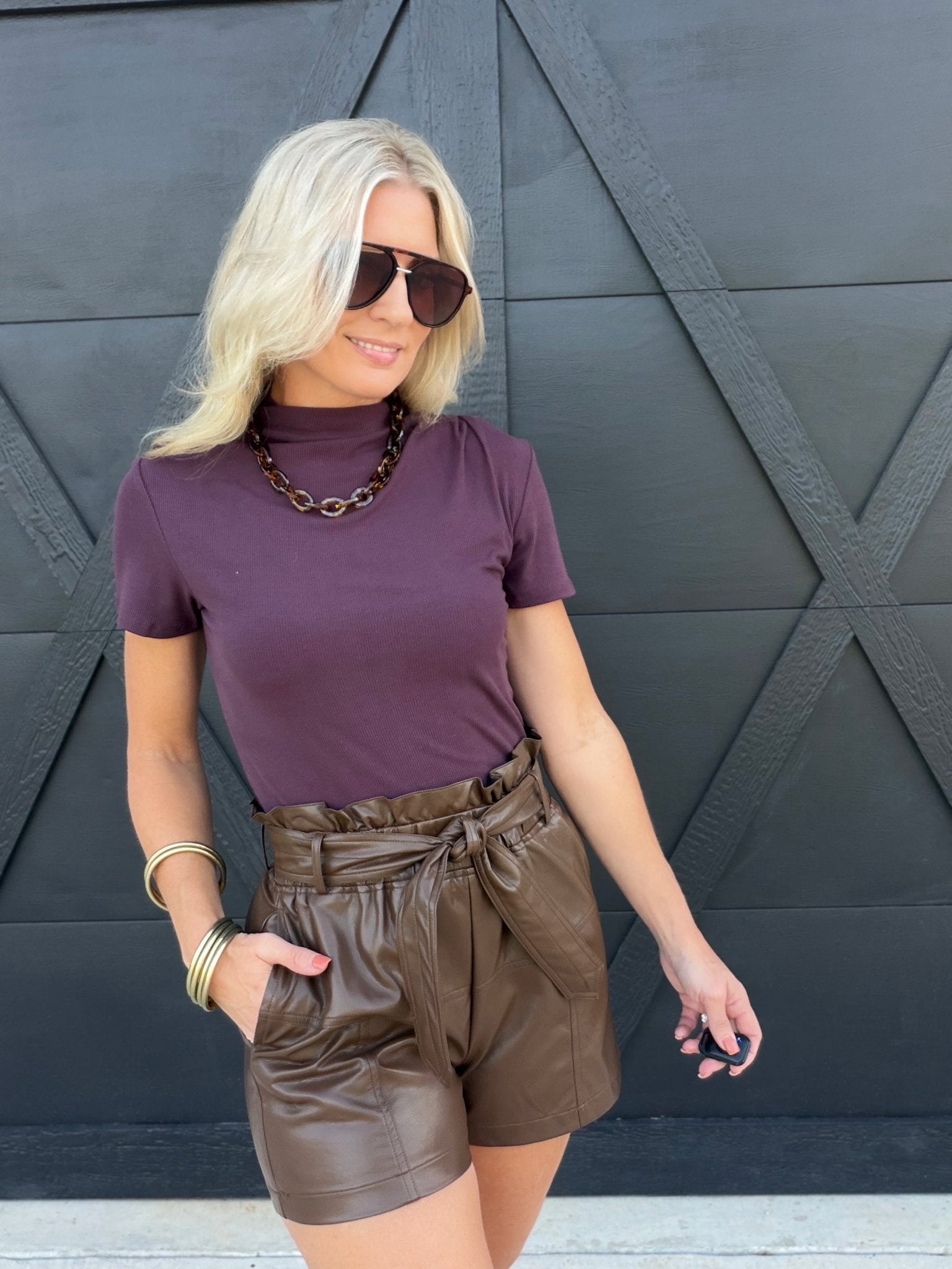 Ember Shorts In Brown - Infinity Raine