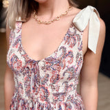 En Province Midi Dress In Multi - Infinity Raine