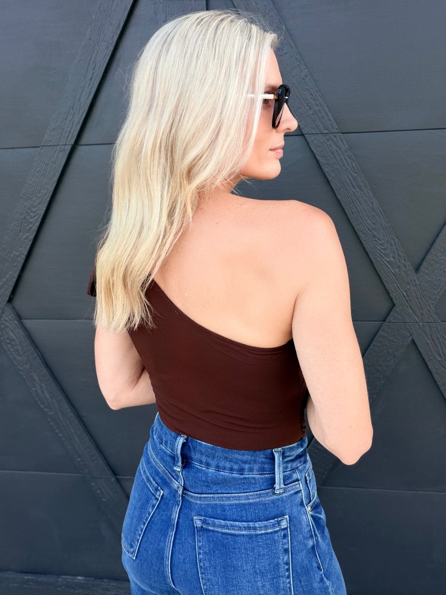 Eve Tie Neck Sleeveless Knit Top In Espresso - Infinity Raine