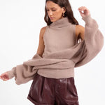 Teagan Two Piece Sweater In Oatmeal - Infinity Raine