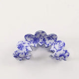 Vintage Porcelain Style Half Moon Hair Claw Clip - Infinity Raine