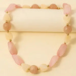 Marble Resin and Metallic Beads Necklace - Infinity Raine
