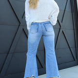 Mid Rise Crop Flare Jeans - Infinity Raine