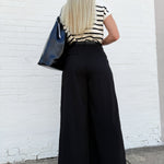 Black Silky Oversized Pants In Black - Infinity Raine