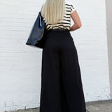 Black Silky Oversized Pants In Black - Infinity Raine