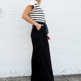 Black Silky Oversized Pants In Black - Infinity Raine