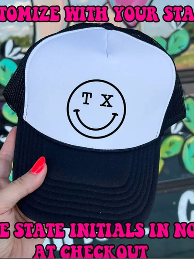 Smile TX Eyes Foam Trucker Hat-Black - Infinity Raine