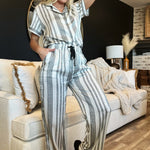 Hello Mello Satin Beauty Pajama Pants-Overnight Oasis - Infinity Raine