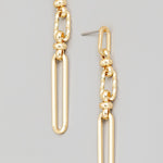 Mixed Oval Chain Earrings In Gold - Infinity Raine