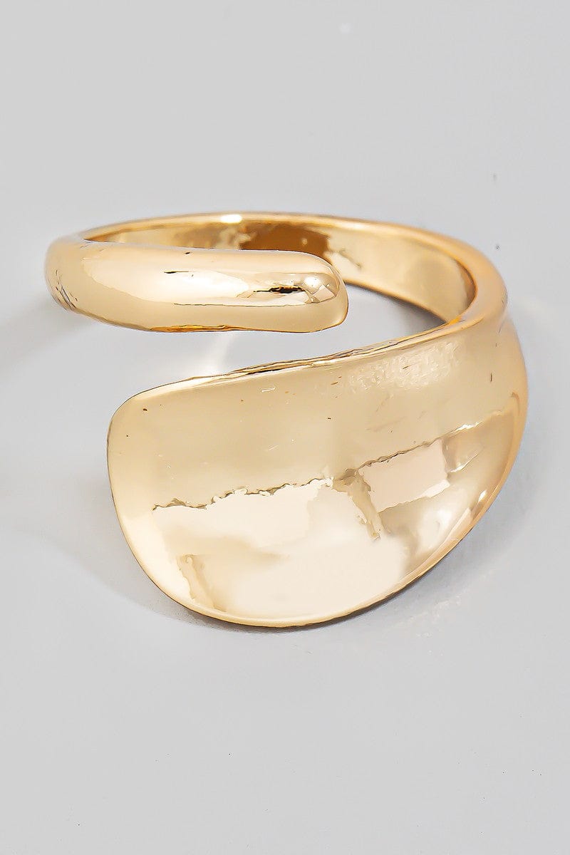 Metallic Wrap Adjustable Ring In Gold - Infinity Raine