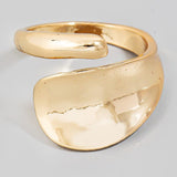 Metallic Wrap Adjustable Ring In Gold - Infinity Raine