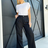 Fashion Forward Straight Leg Pants In Black - Infinity Raine