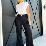 Fashion Forward Straight Leg Pants In Black - Infinity Raine
