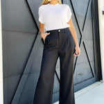 Fashion Forward Straight Leg Pants In Black - Infinity Raine
