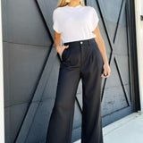 Fashion Forward Straight Leg Pants In Black - Infinity Raine