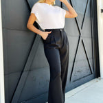 Fashion Forward Straight Leg Pants In Black - Infinity Raine