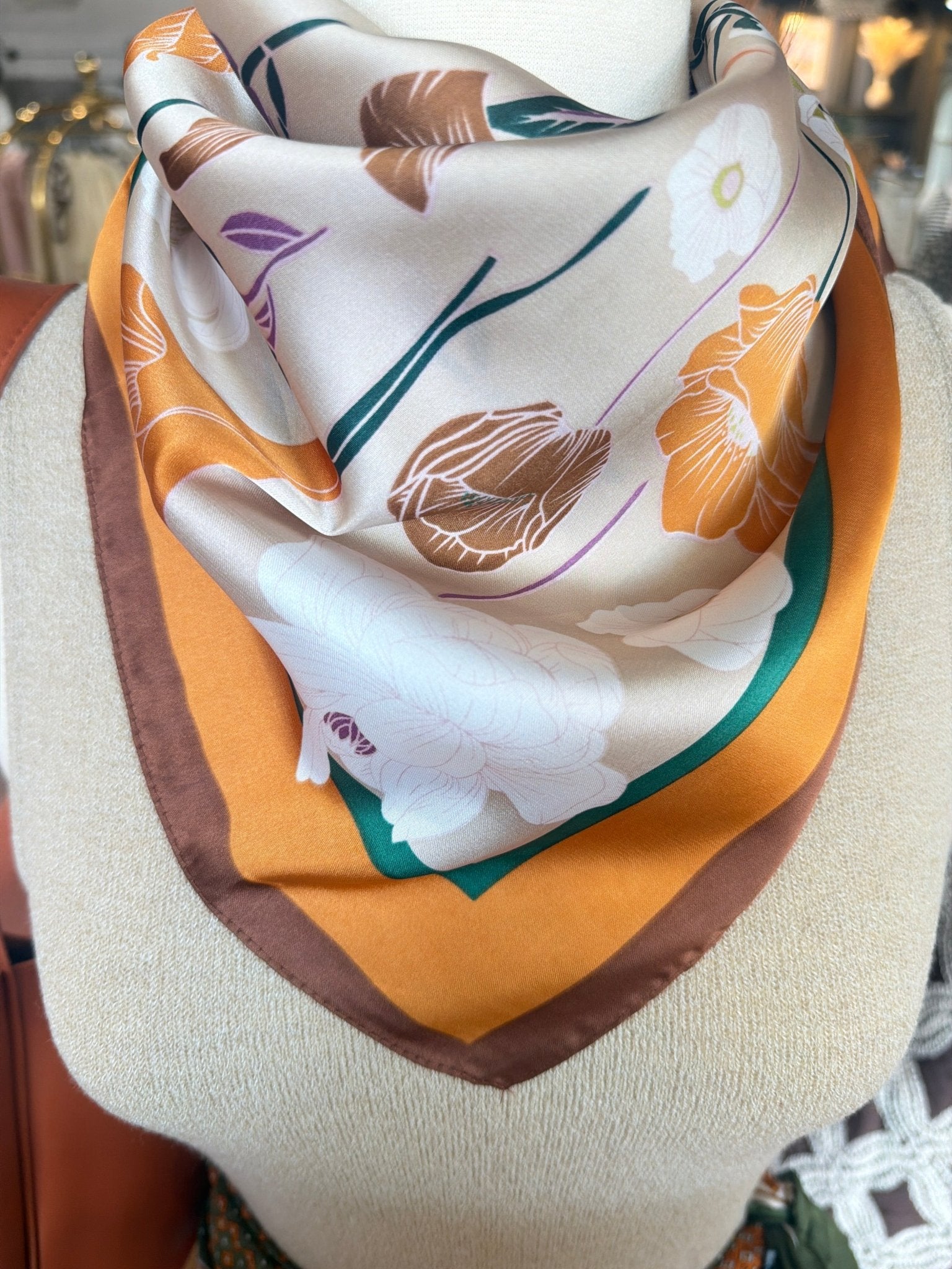 Fiona Floral Square Scarf - Infinity Raine