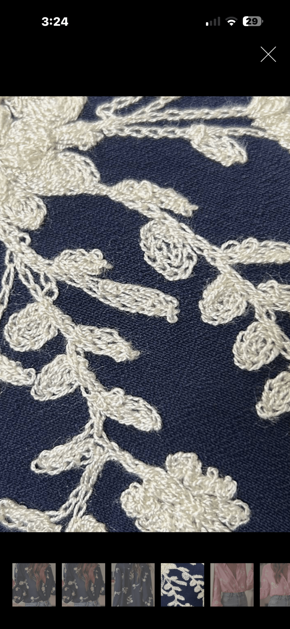 Floral Detail Button-Up Blouse In Blue - Infinity Raine