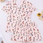 Floral Dog Print Pajama Set - Infinity Raine