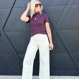 Floral Print Stretch Pants - Infinity Raine