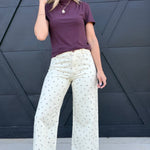 Floral Print Stretch Pants - Infinity Raine
