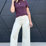Floral Print Stretch Pants - Infinity Raine