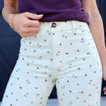 Floral Print Stretch Pants - Infinity Raine