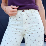 Floral Print Stretch Pants - Infinity Raine