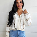 Fluffy Clouds Zip Sweater In Ivory Cream - Infinity Raine
