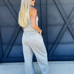 Knit Pants In Heather Grey - Infinity Raine