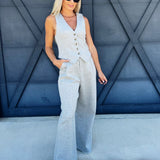 Knit Pants In Heather Grey - Infinity Raine