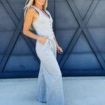 Knit Pants In Heather Grey - Infinity Raine