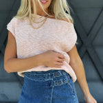 Side Buckle Skort In Indigo - Infinity Raine