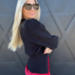 Fore Collection Tops - Sweaters Elevated Chic Cardigan In Black