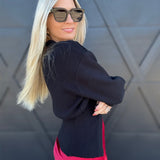 Fore Collection Tops - Sweaters Elevated Chic Cardigan In Black