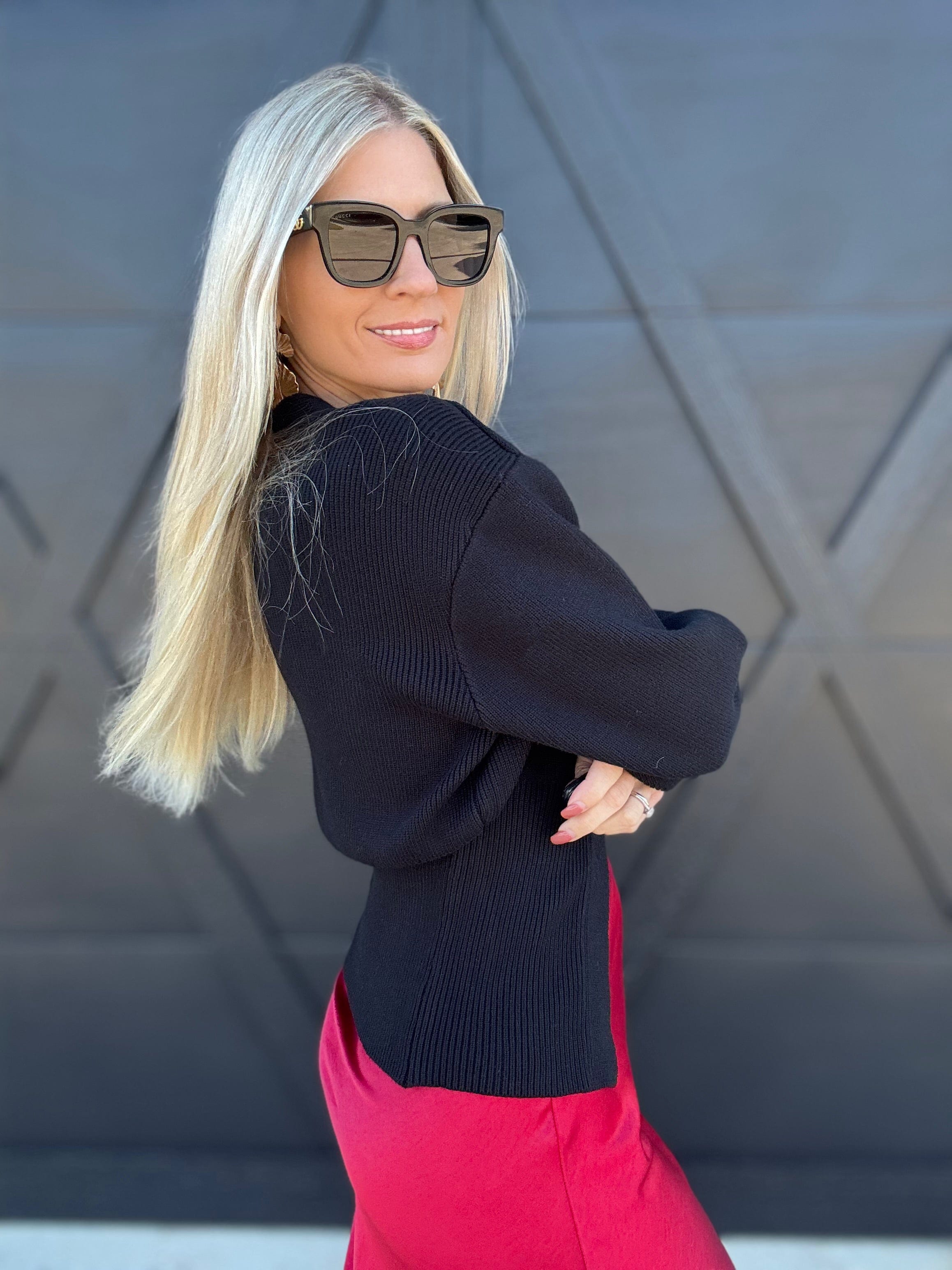 Fore Collection Tops - Sweaters Elevated Chic Cardigan In Black