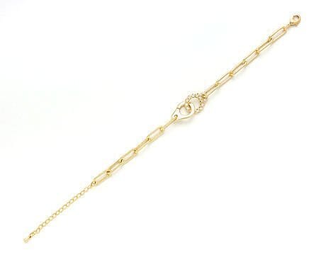 Handcuff Chain Link Bracelet In Gold - Infinity Raine