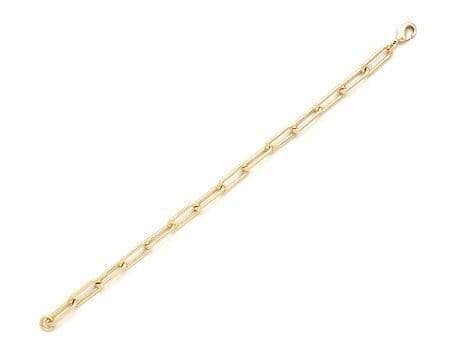 Paperclip Link Bracelet In Gold - Infinity Raine